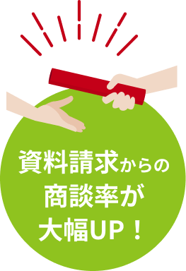 資料請求からの商談率が大幅UP!